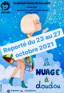 affiche du spectacle pour enfant "Le Nuage de Doudou" thatre pour enfant à biarritz