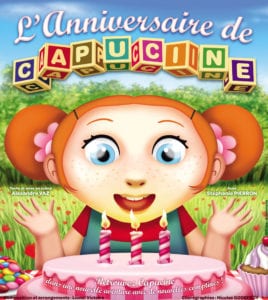 Affiche du spectacle pour enfants "L'anniversaire de Capucine" au café théâtre Biarritz Le Petit Bijou
