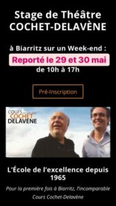 Affiche du Stage de Théâtre Cochet-Delavène