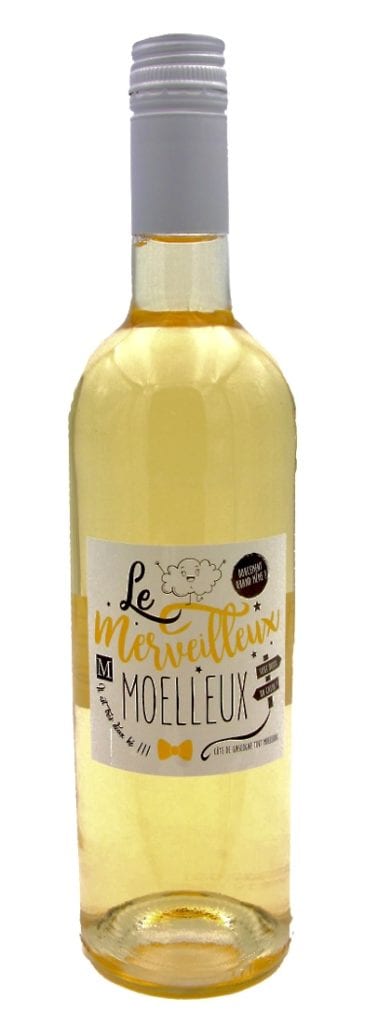 bouteille de vin blanc Côtes de Gascogne moelleux
