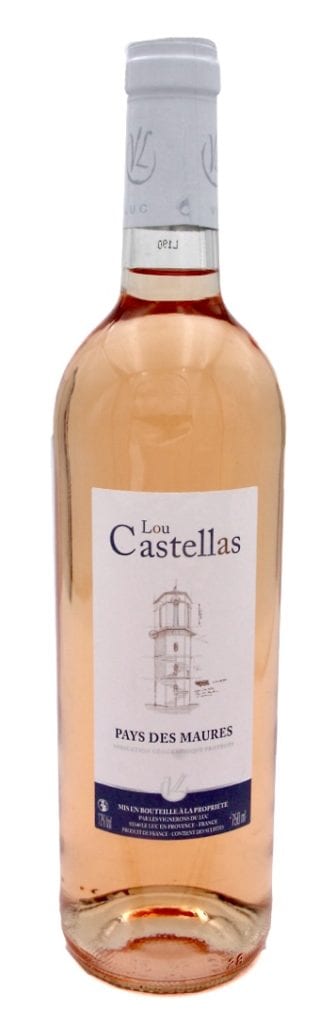 Bouteille de rosé de provence Lou Castellas