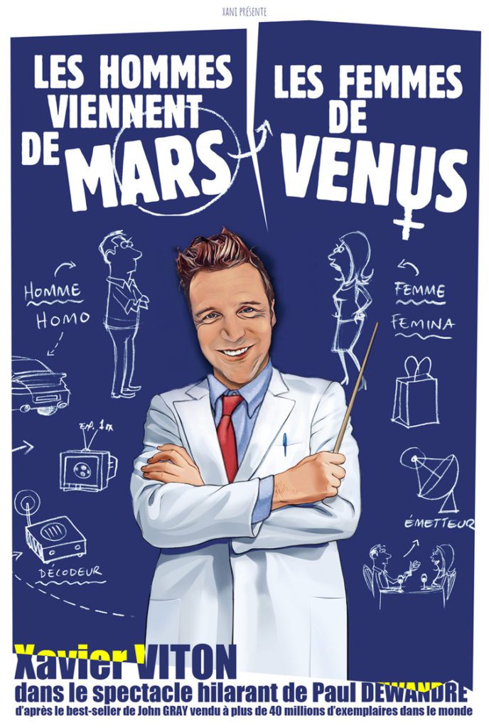 Affiche du spectacle Les hommes viennent de Mars, les femmes de Vénus