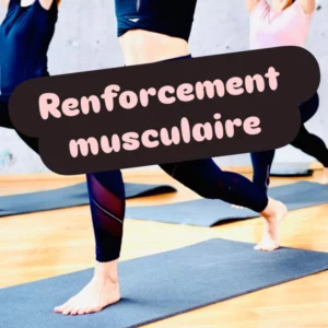 Photo d'un entrainement de circuit training, renforcement musculaire avec Stéphanie