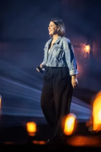 Affiche provisoire de Tania Dutel pour son nouveau spectacle Brouillage, Photo de scène